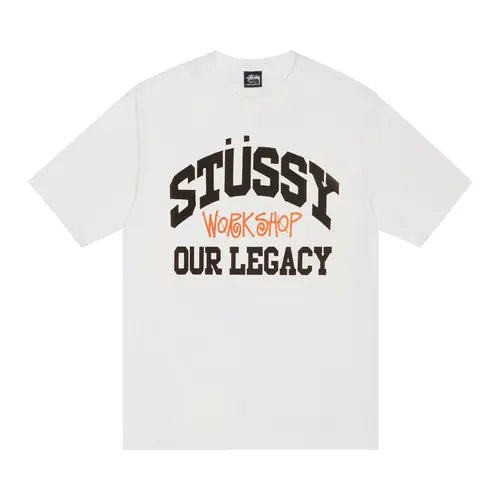 Stussy x Our Legacy Work Shop Collegiate Tee 'Natural'
