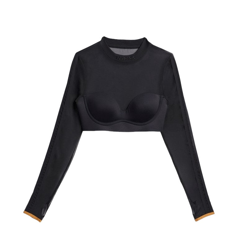 adidas x Ivy Park Mesh Crop Top Blouse Black
