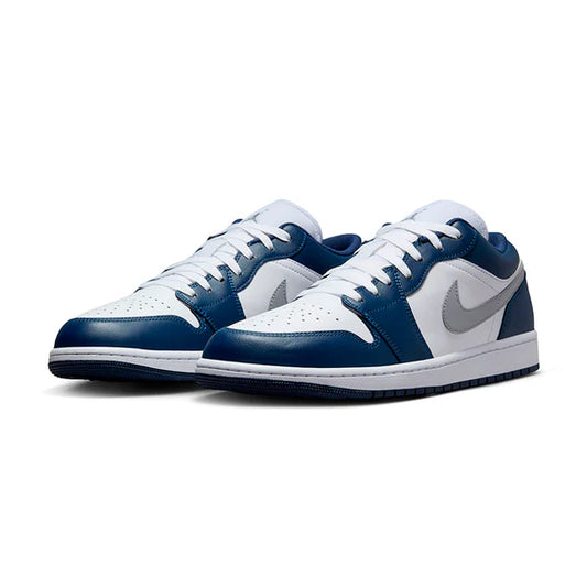 Air Jordan 1 Low White/Wolf Grey-Midnight Navy