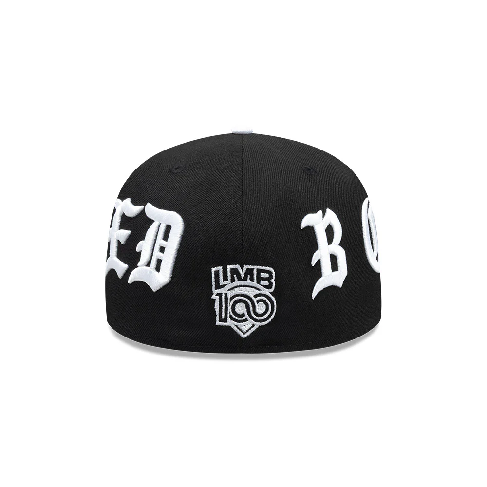 Diablos Rojos del México X Born X Raised X New Era LMB 59FIFTY Cerrada Negra