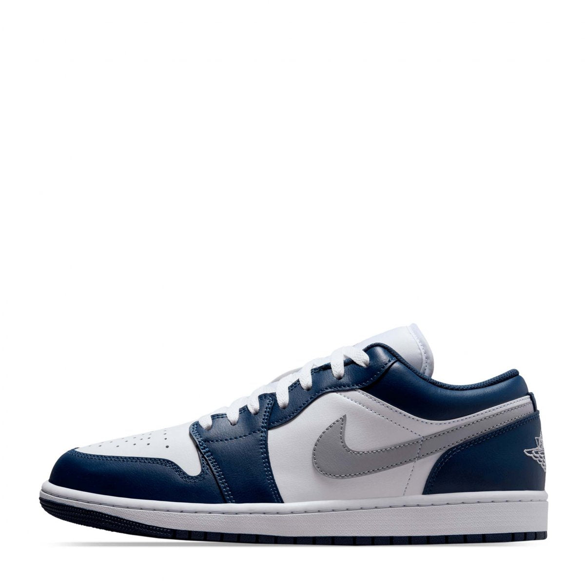 Air Jordan 1 Low White/Wolf Grey-Midnight Navy