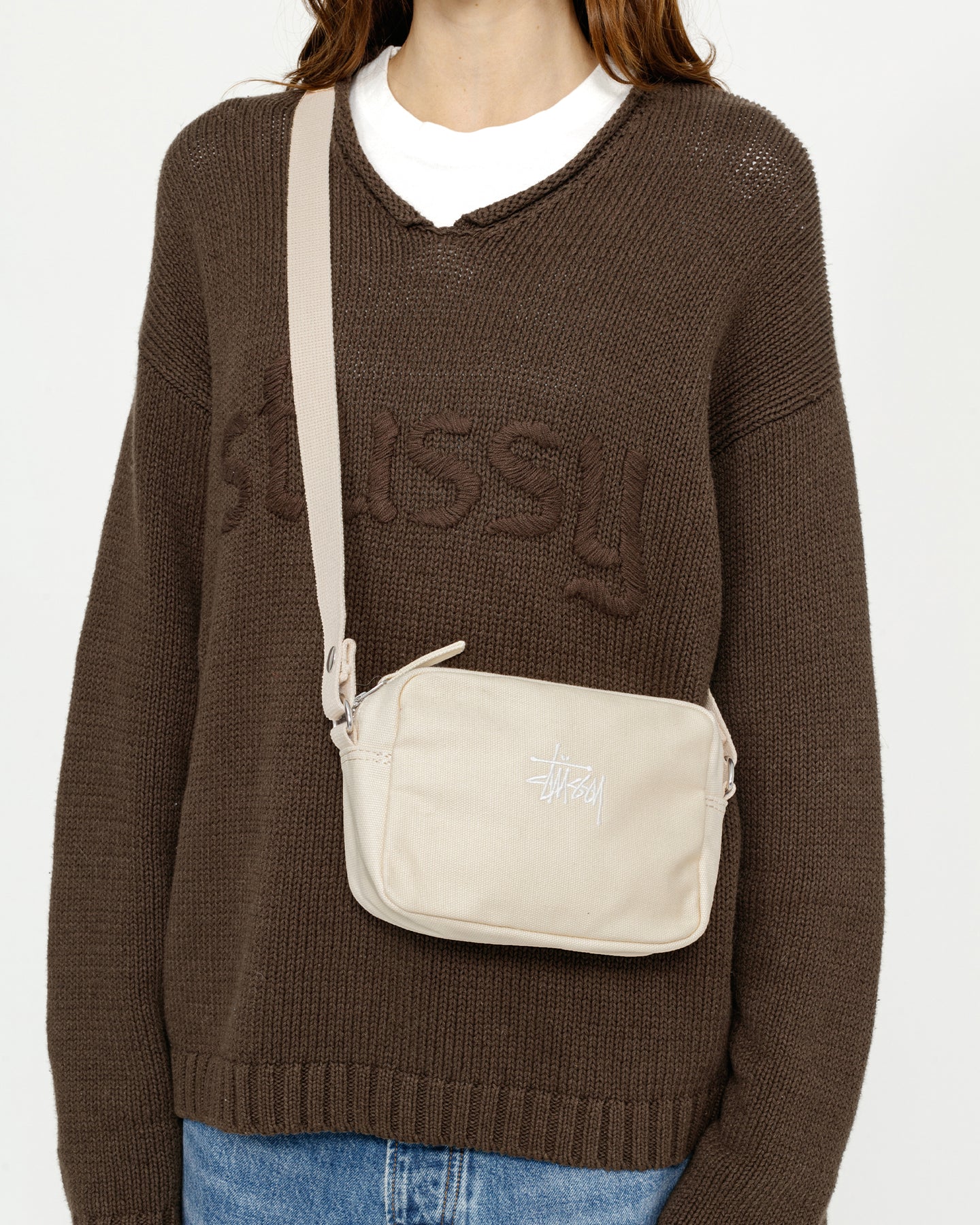 Stussy Canvas Side Puch (Cream)