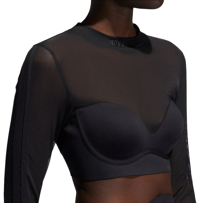 adidas x Ivy Park Mesh Crop Top Blouse Black