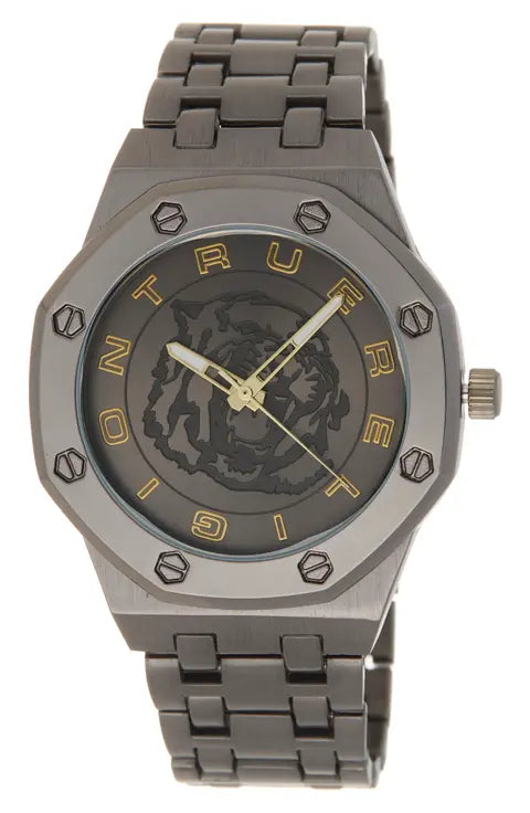 True Religion Tiger Octagon Bracelet Watch – Gunmetal 42mm