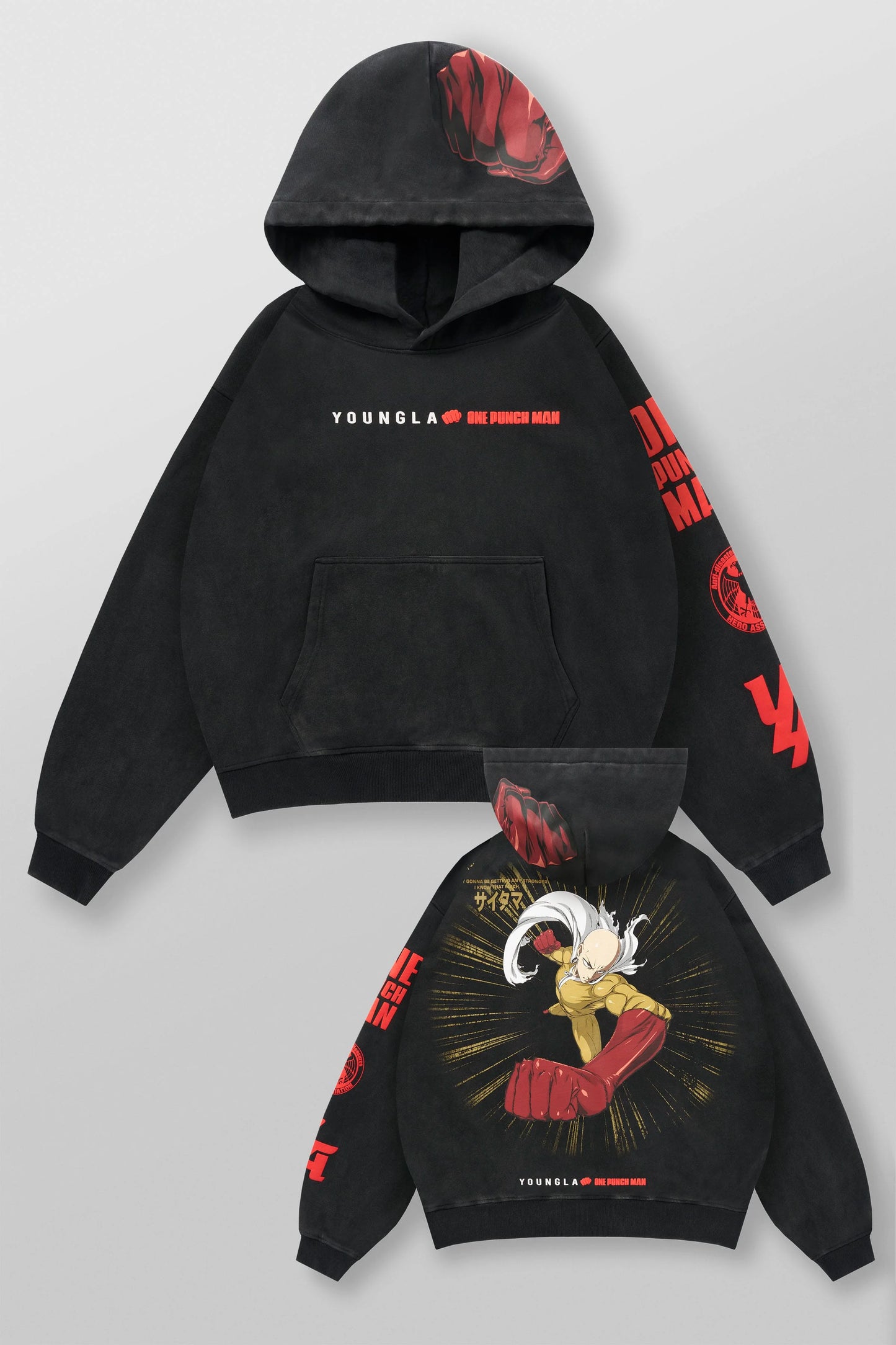 YoungLA x One Punch Man – Saitama Oversized Hoodie