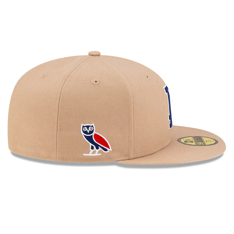 New Era OVO x MLB 2024 Los Angeles Dodgers Camel 59FIFTY Fitted Cap