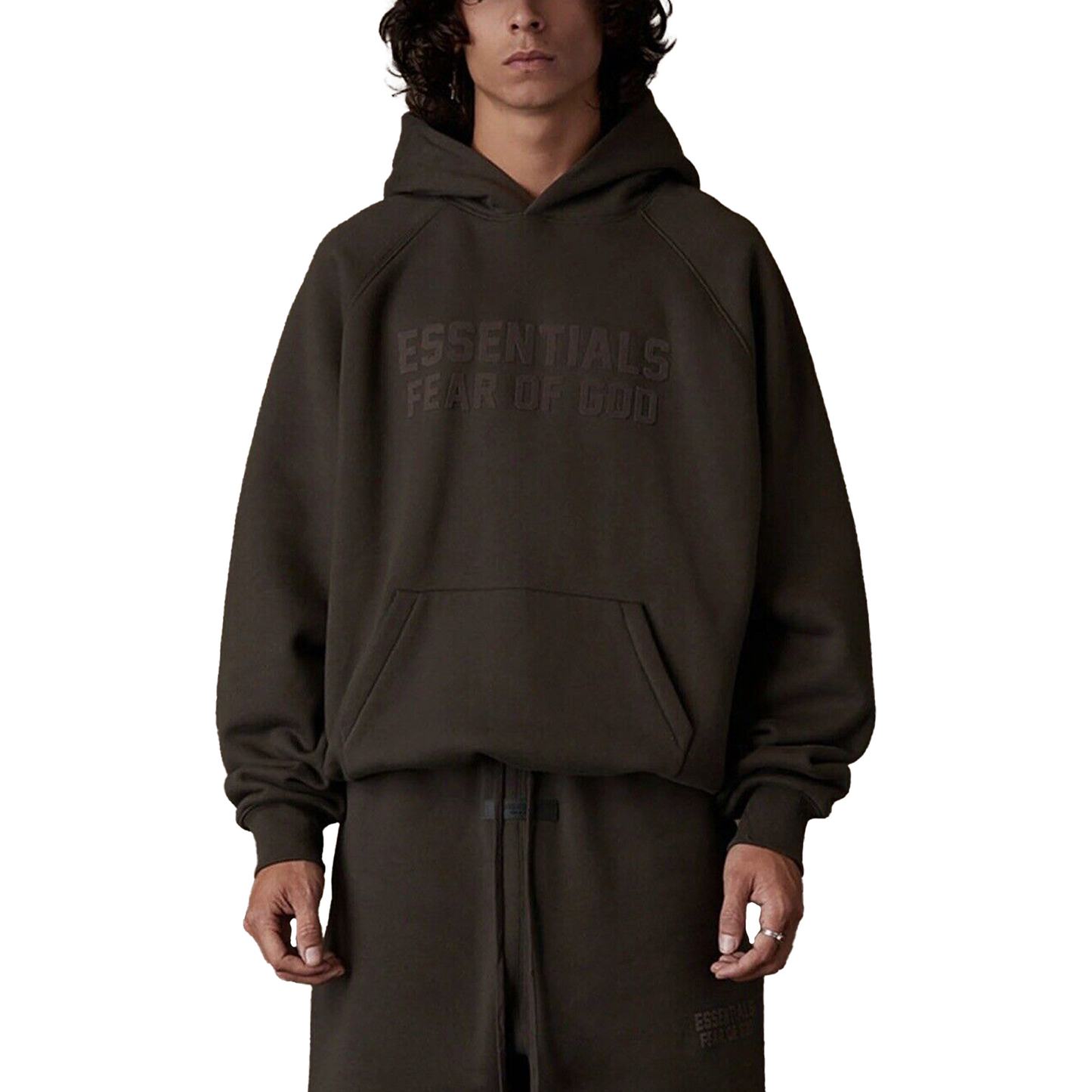 Fear of God ESSENTIALS Off Black Hoodie