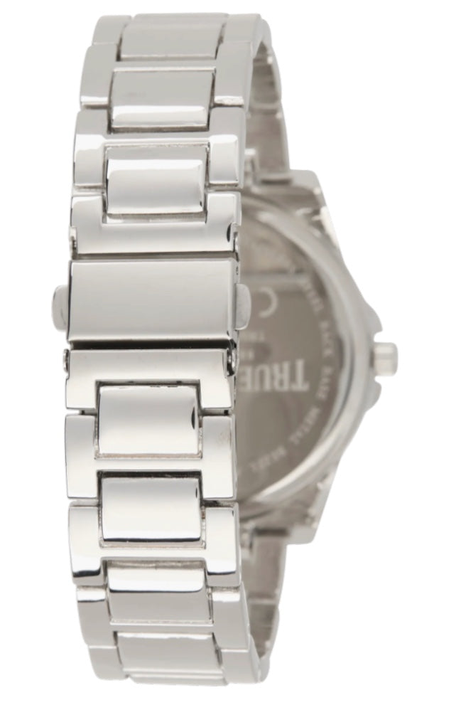 True Religion Buddha Sport Bracelet Watch – Silver/Red/Blue 42.8mm