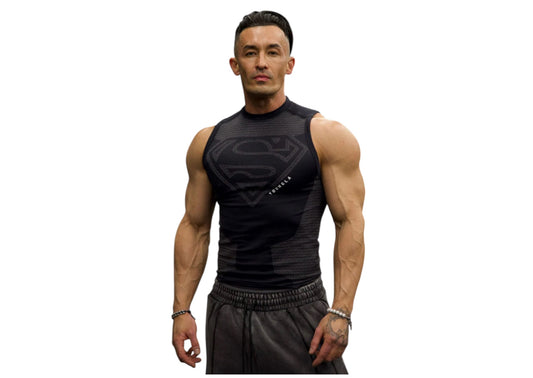 YoungLA x Superman – Compression Sleeveless Tee black