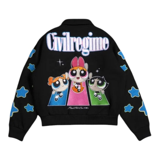 Civil Regime x The Powerpuff Girls – Varsity Jacket