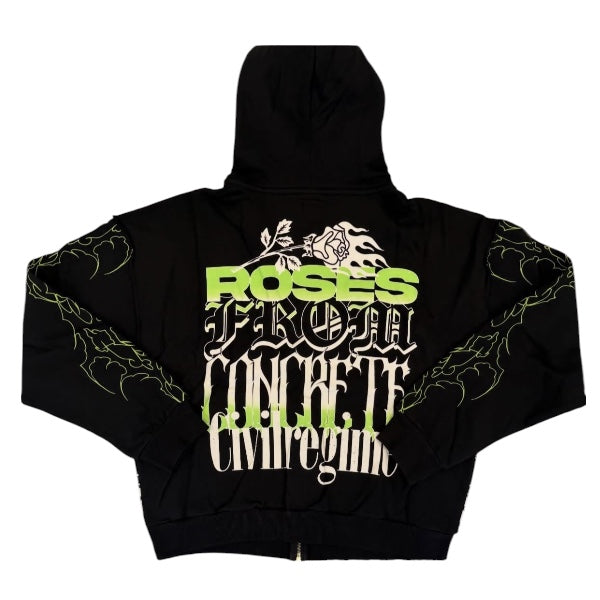 Civil Regime x Las Chicas Superpoderosas – Bellota Zip Up Hoodie Black