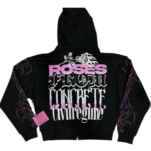 Civil Regime x Las Chicas Superpoderosas – Bombon Zip Up Hoodie Black