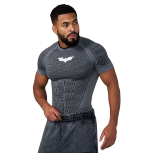 YoungLA x Batman – Compression Tee Short Sleeve Grey