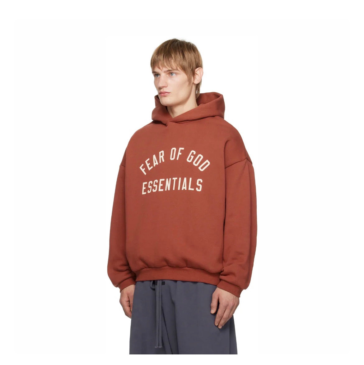 Fear of God Essentials Fleece Hoodie Crimson