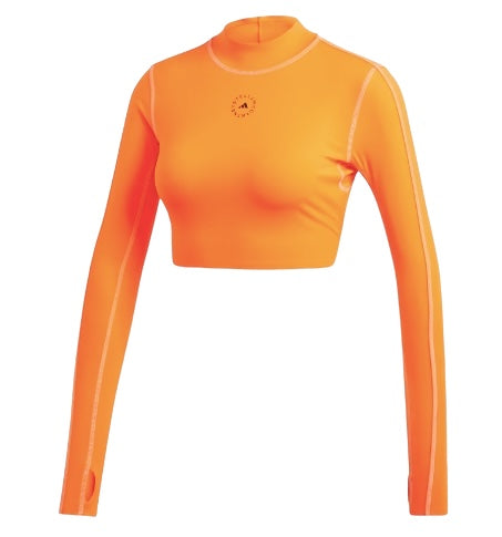 adidas x Stella McCartney Sleeve Crop Top Solar Orange