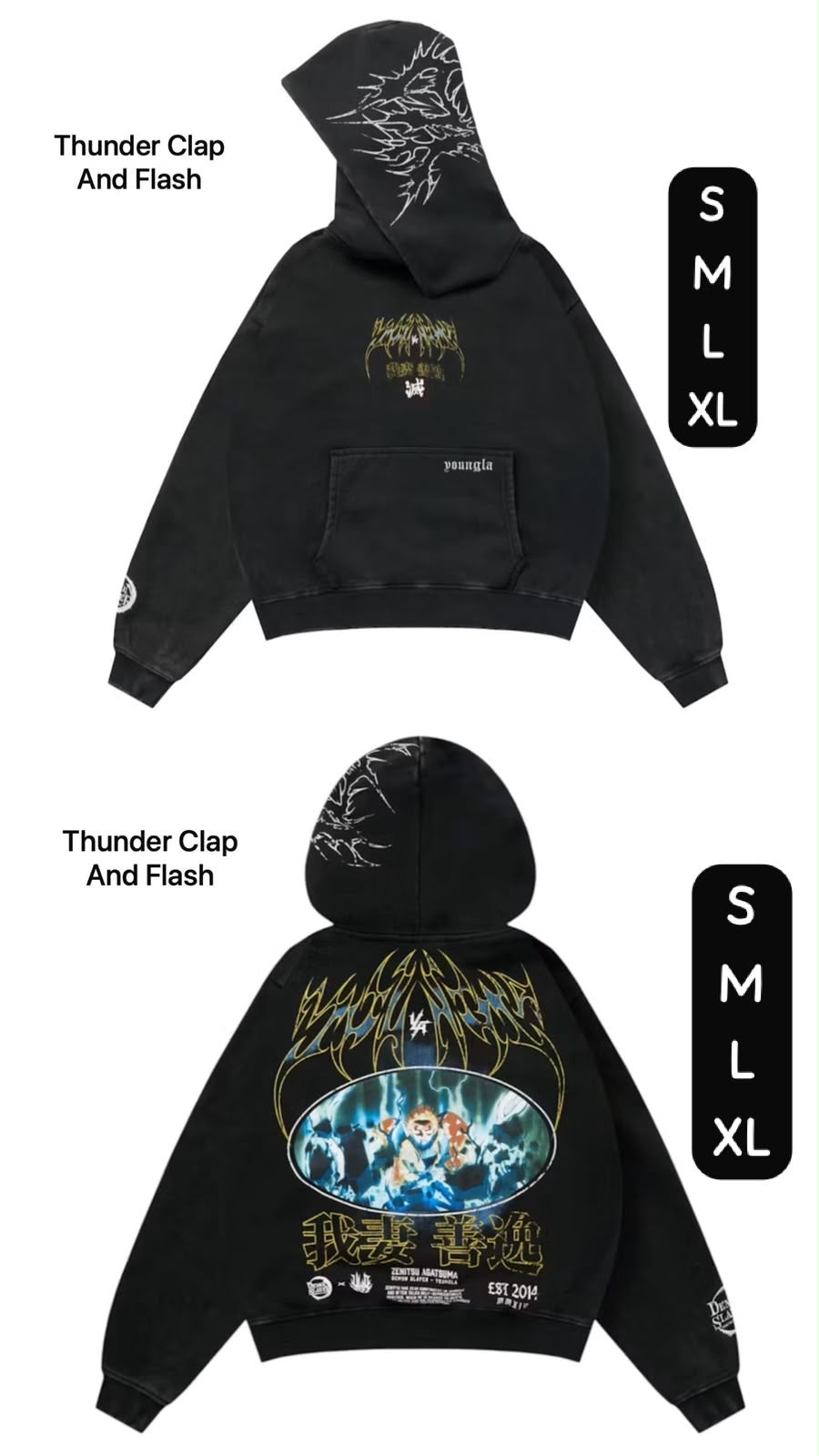 YoungLA x Demon Slayer "thunder clap and flash"